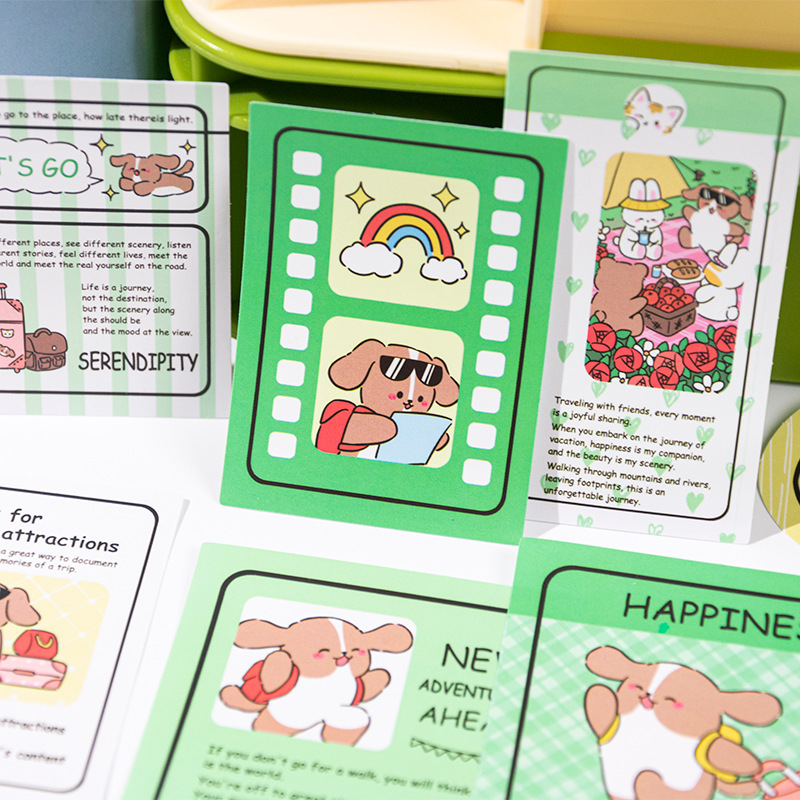 鑫奇新25张幸福具象化贴纸包浪漫生活温柔手账本水杯装饰小贴画详情图2
