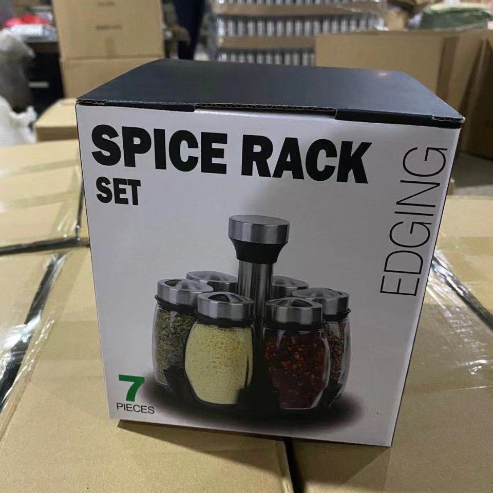 Tanque de condimento casero cocina rotativo condimento botellas latas caja de condimento salero herramientas de barbacoa suministros acero inoxidable botella de esparcimiento