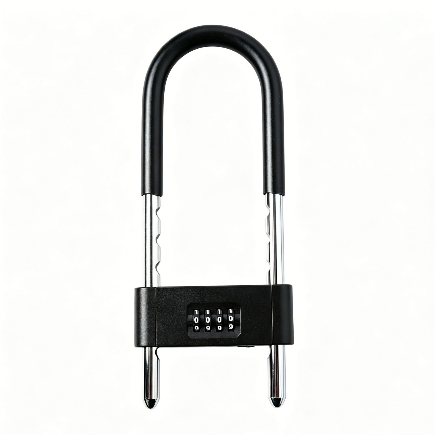 U-shaped glass door combination lock, electric motorcycle shop door insert lock, anti-picking extended double door, anti-theft padlock Specification image