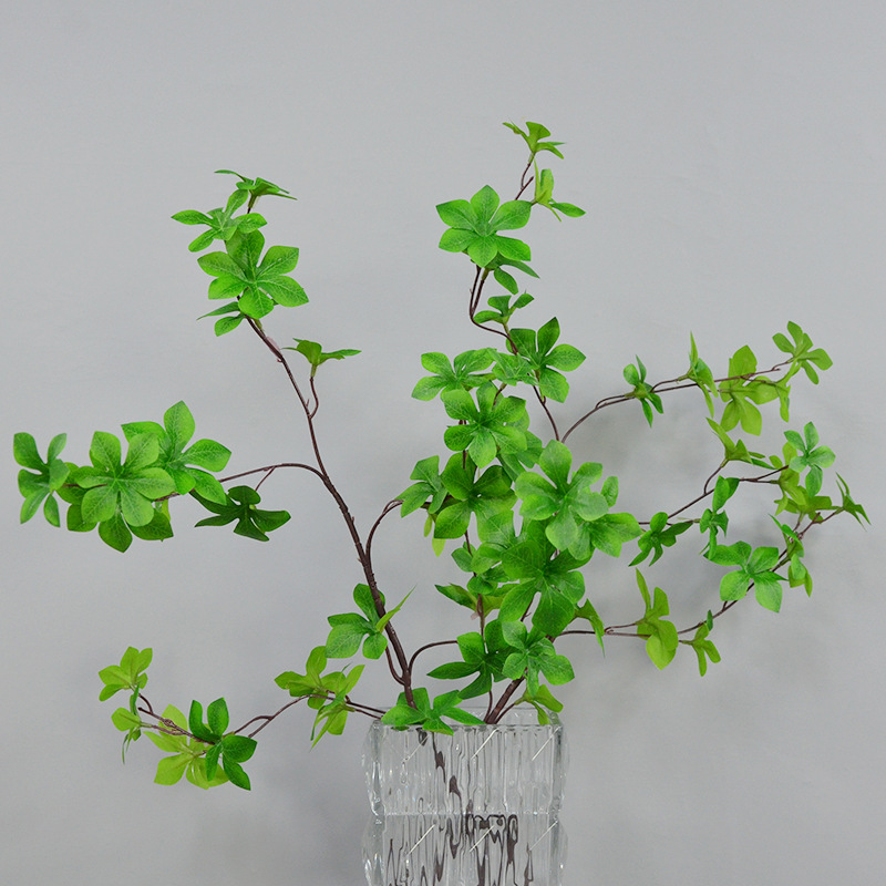 仿真日式吊钟叶北欧单支假花家居橱窗装饰配件婚礼堂花艺道具树