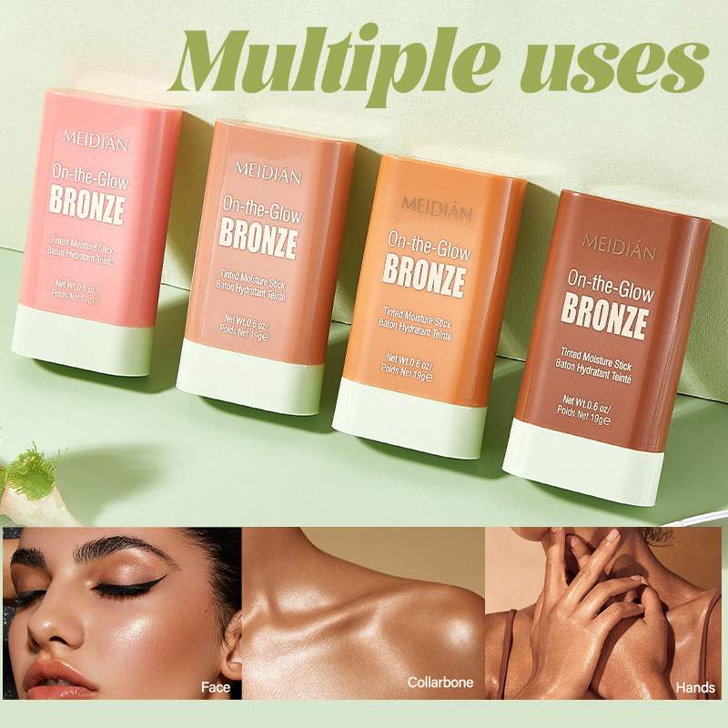 【 Cross-border Exclusive 】MEIDIAN Blush Sticks, Facial Makeup, Highlighter Contouring, Swelling Blush wholesale details Picture
