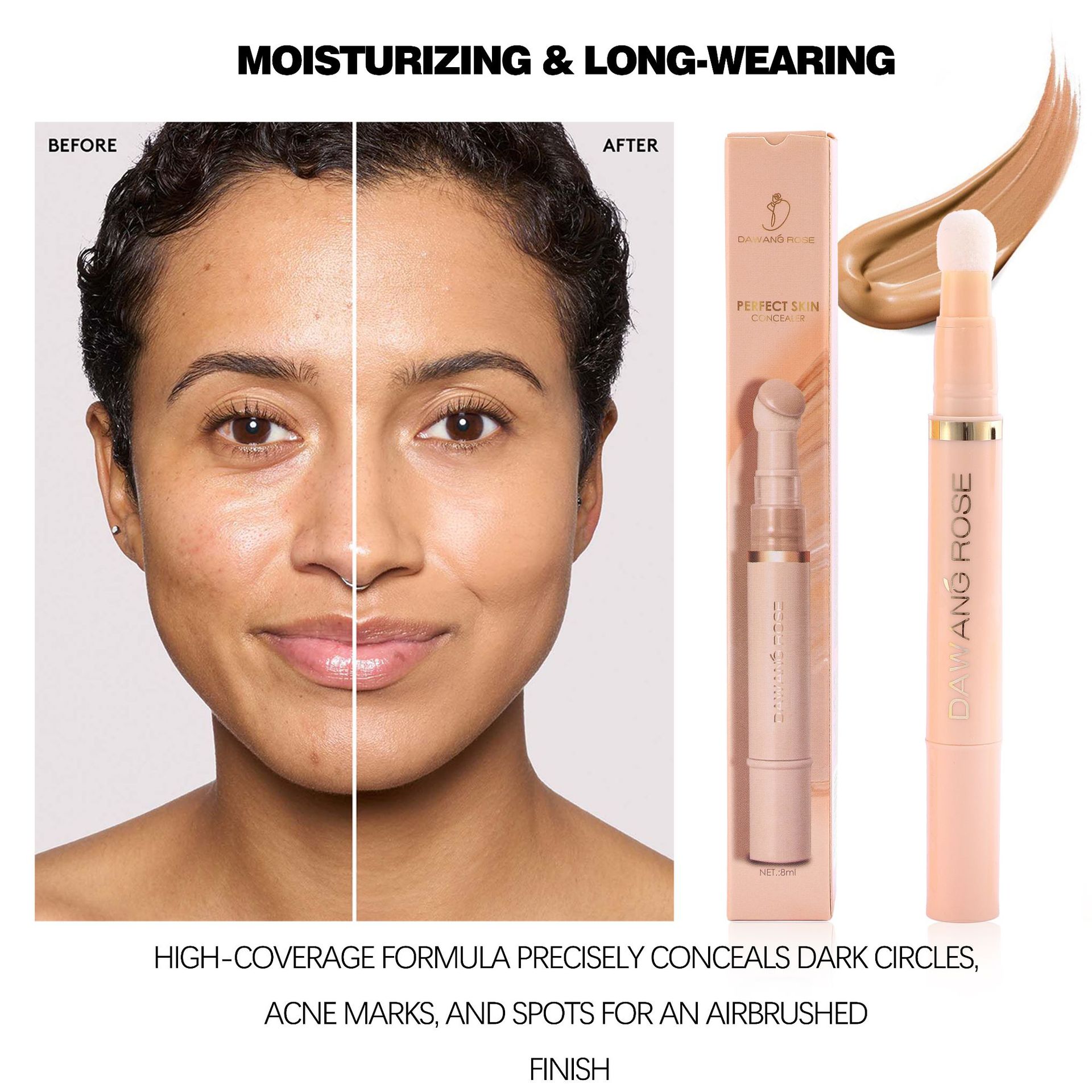 Cross-border Concealer lotion is hydrating, smooth and brightening. Concealer liquid covers spots, acne marks and dark circles. Concealer pen details Picture