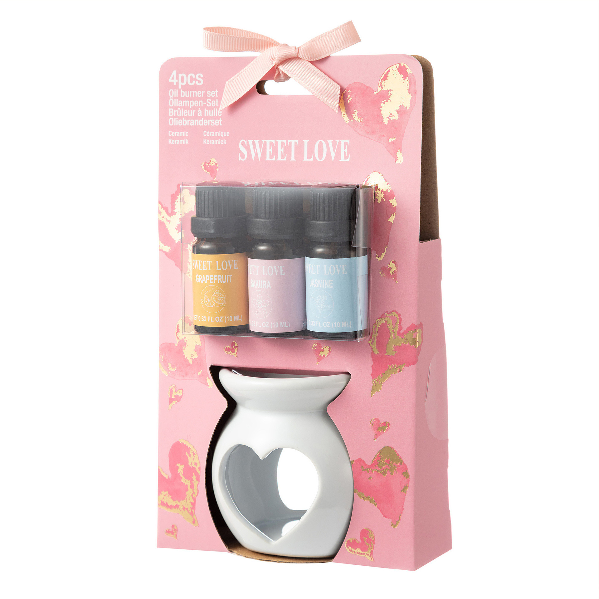 高级香薰套装复古陶瓷香薰灯植物精油蜡烛加热香薰炉持扩香摆件白底实物图