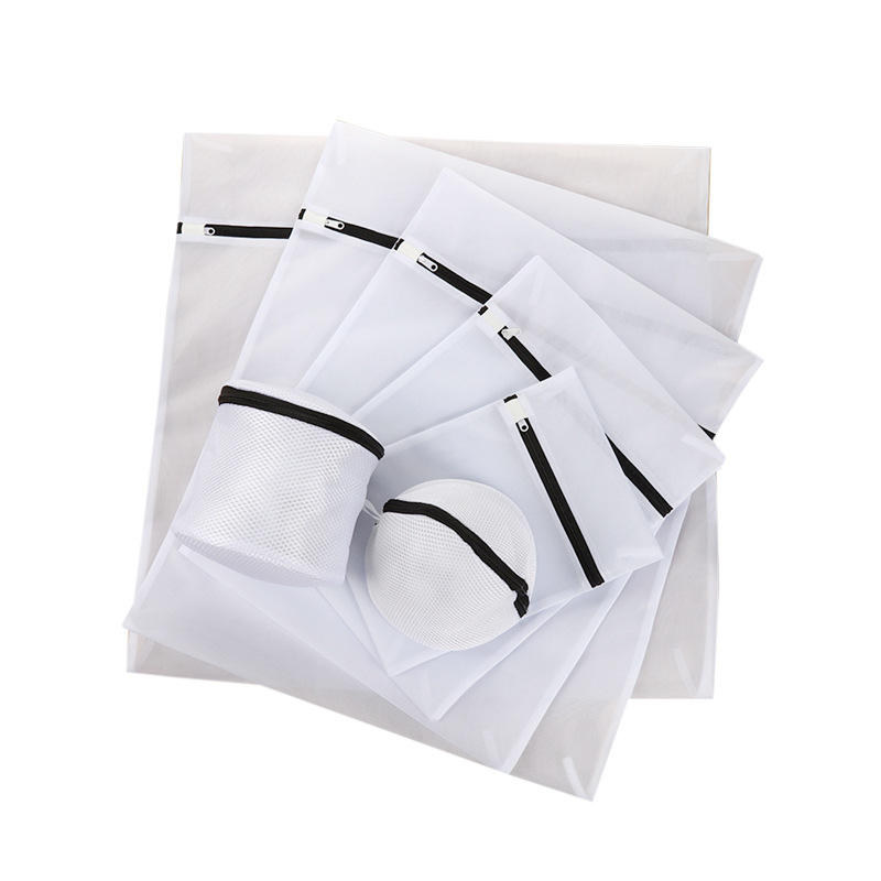 Black zipper laundry bag set, thickened square washing bag with Amazon cross-border washing and care Item Picture