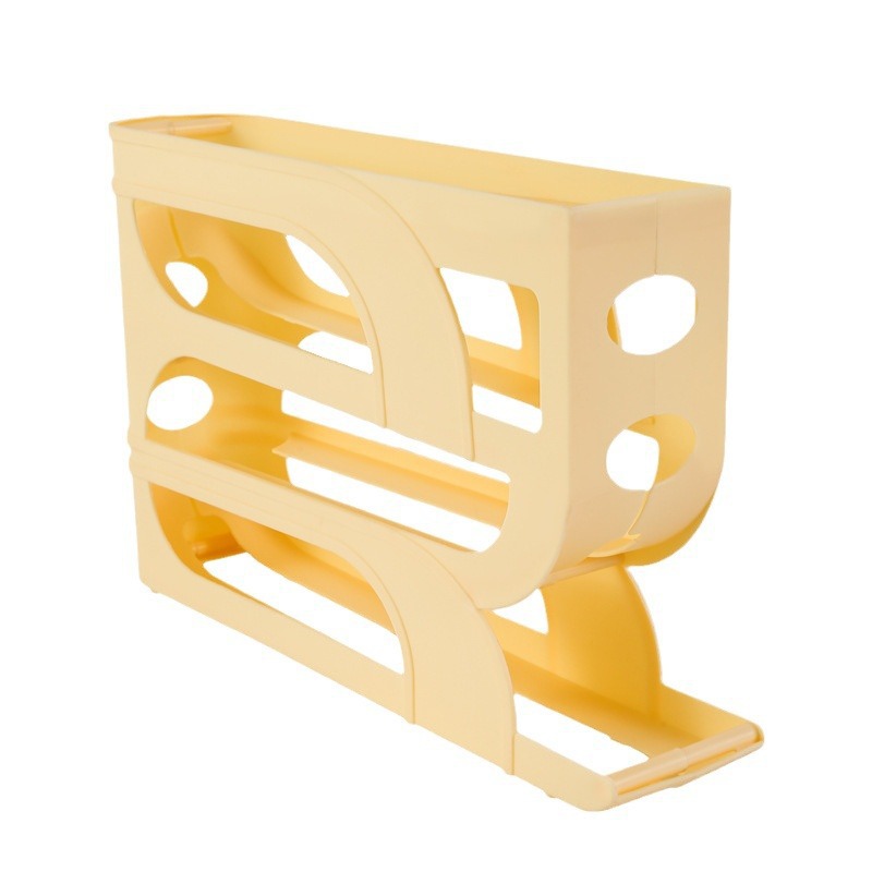 Household rolling egg storage box, kitchen multi-layer beveled automatic egg roller, refrigerator side door egg tray, preservation box Item Picture