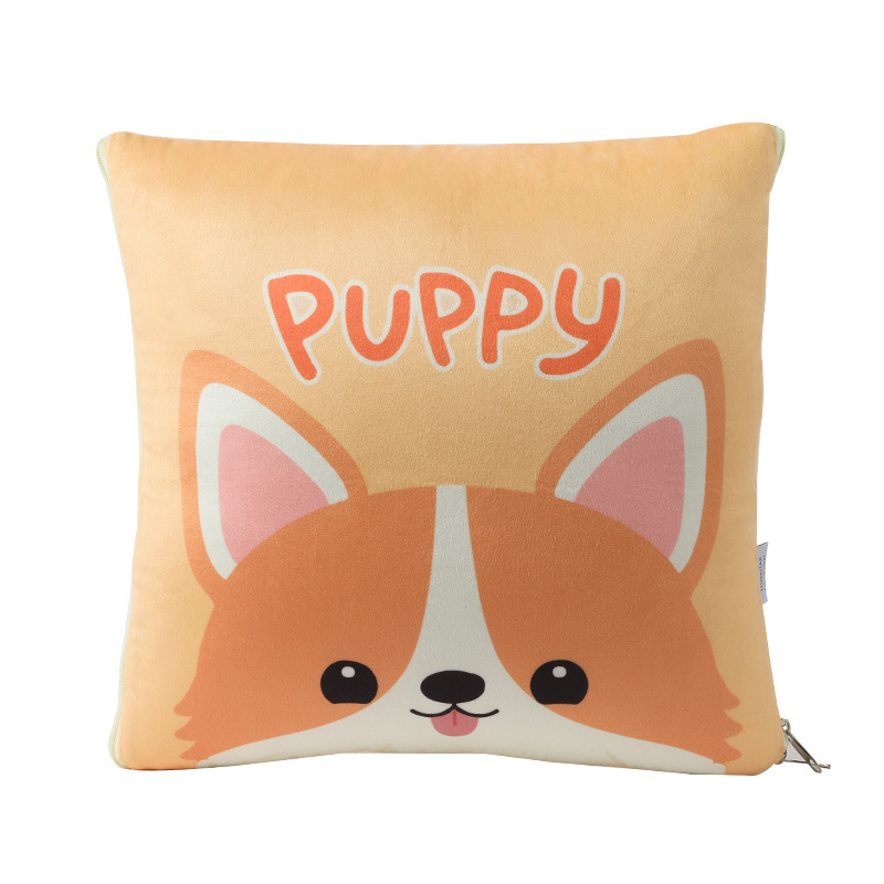 Cartoon pillow, office pillow, quilt, two-in-one, two-in-one cushion, logo printed, multi-functional car sofa Item Picture
