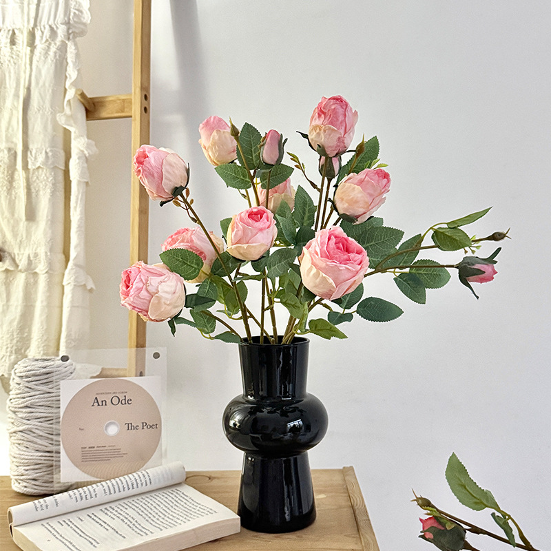 火把狂欢夜导具/仿真花/仿真花diy发饰/电镀玫瑰花/仿真玫瑰花产品图