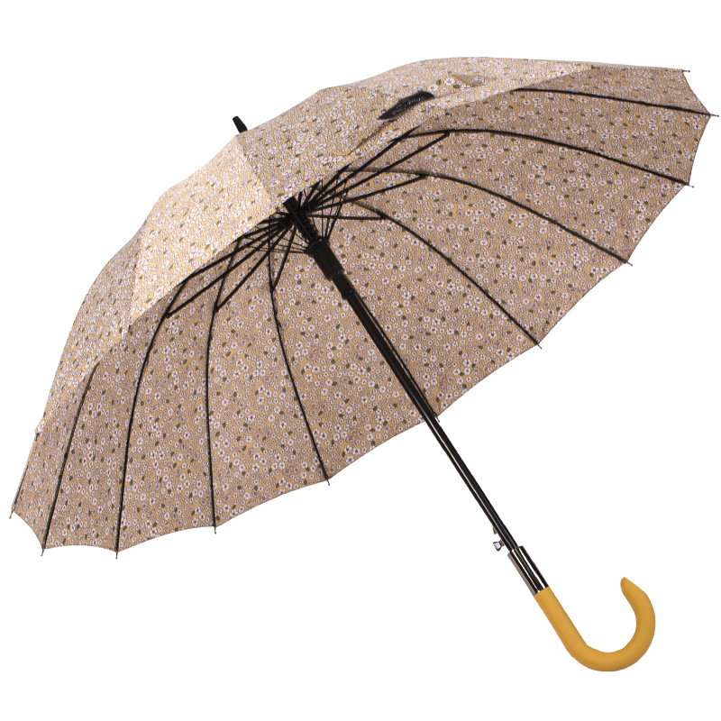 New style small floral umbrella for women, 23-inch long umbrella with 16-bone surface and colorful pattern, for export supply Item Picture