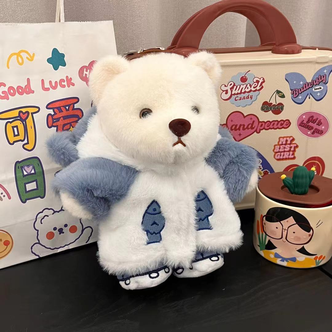 The Internet celebrity shark transforms into a teddy bear doll, a super cute plush toy, a doll, a pillow doll, and a wholesale birthday gift details Picture