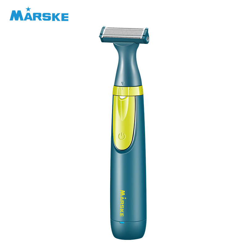 MARSKE MS-3414电动剃毛器私密处脱毛多功能男女通用腋毛刮毛修剪器剃须刀器白底实物图
