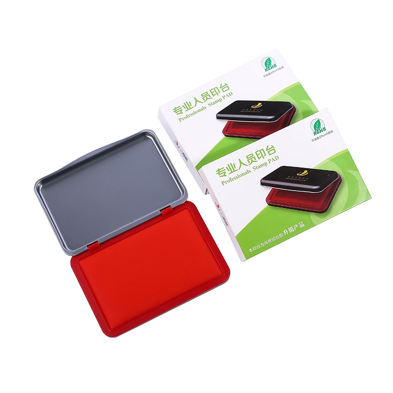 一直棒专业人员印台 高清速干原子财务专用. 长方105X66mm. 印泥.产品图