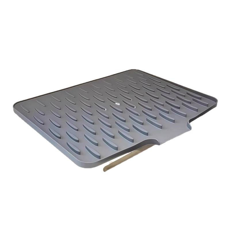 Silicone water-draining pad for countertop slope, kitchen heat-resistant and heat-insulating pot pad, thickened countertop pad, anti-slip cutting board fixing pad Item Picture