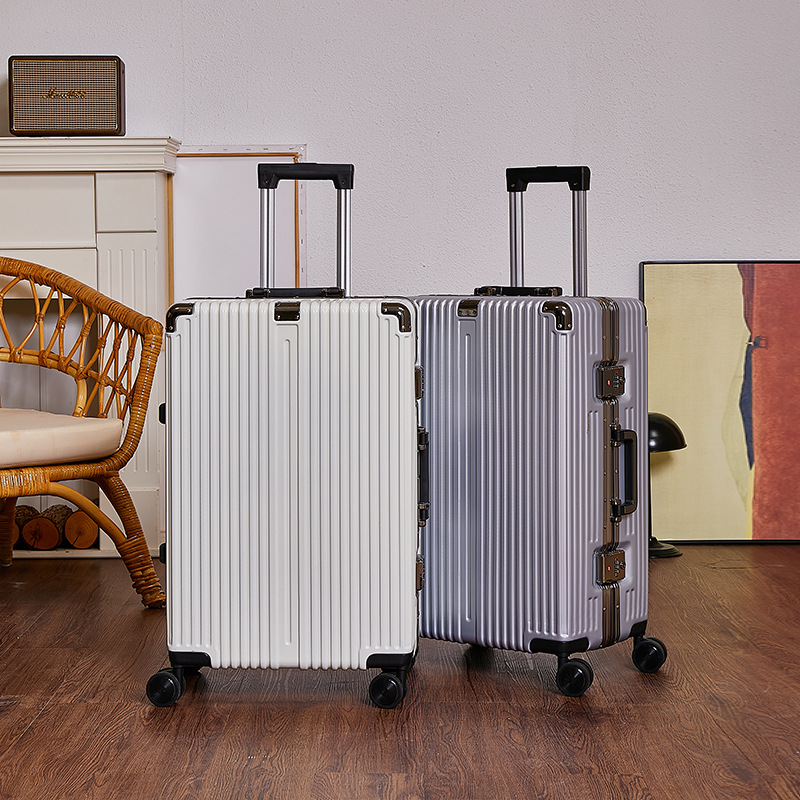 24-inch suitcases, sturdy and durable for women, student combination cases, and aluminum-framed boarding trolley cases for men, factory wholesale