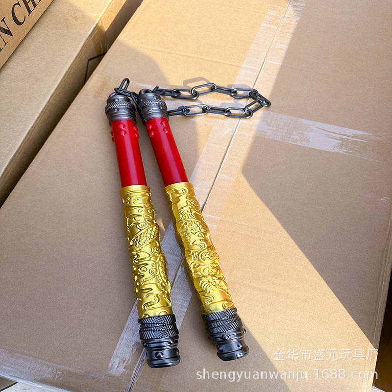 和平精英周边地铁逃生神龙双节棍武器儿童玩具软胶材质火焰刀玩具