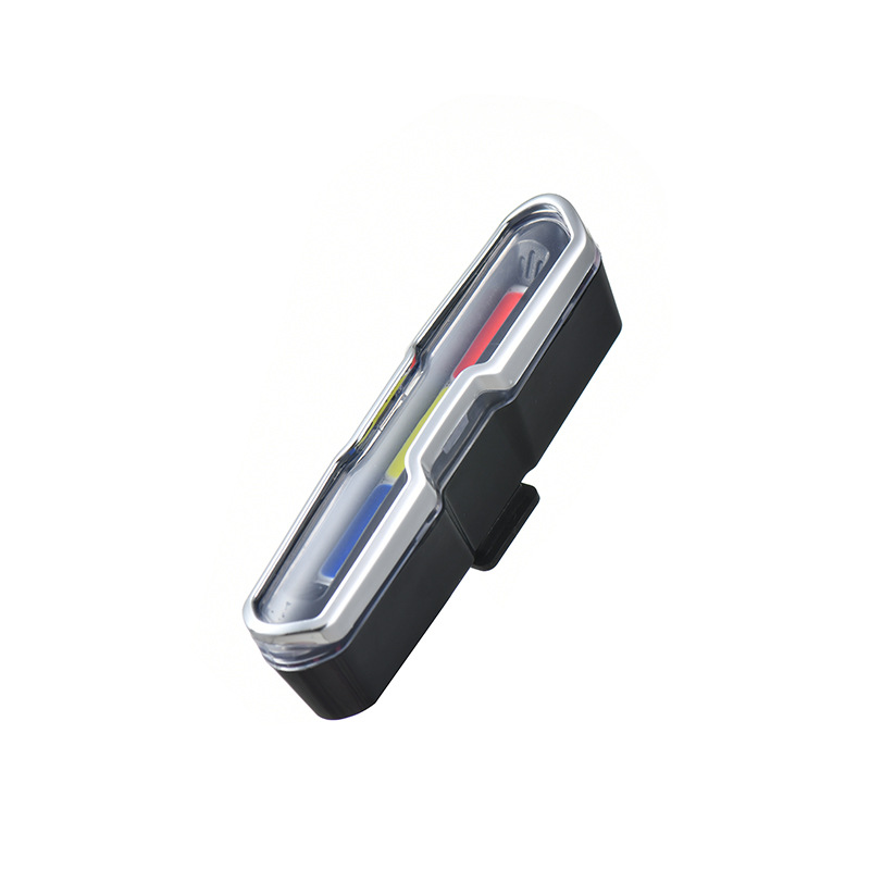 USB charging waterproof bike light, mountain bike taillight, three-color night riding warning light, outdoor cycling equipment Specification image
