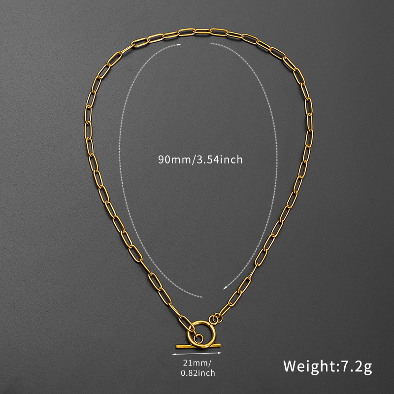 European and American cross-border non-fading stainless steel cross-shaped chain collarbone chain, European and American style necklace for men and women, OT item Application Scenario