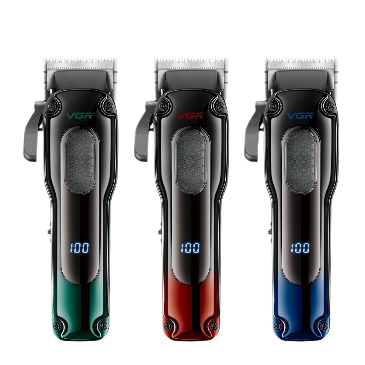VGR013 Cross-border new electric hair clipper, professional hair salon men's oil-tipped electric clipper, LCD digital display hair clipper Item Picture
