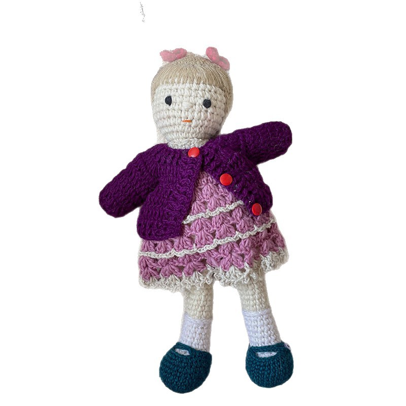 Handmade crochet doll set, sewing thread, single-ended needle, disposable needle and thread, Pengfei double-ended hook needle and brooch, craft supplies Item Picture