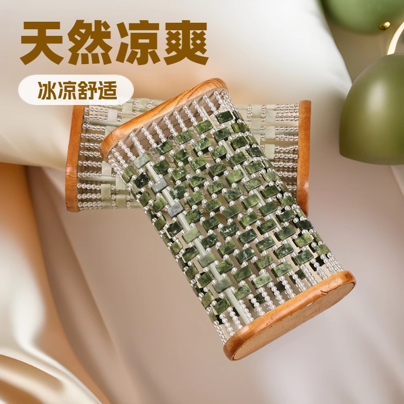 玉石保健枕天然玉石空心枕岫玉颈椎枕保健玉枕夏凉冰凉降温夏季凉席枕