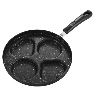 Four-hole non-stick egg-frying pan, tourmaline egg burger pan, multi-hole seven-hole egg dumpling special pot, induction cooker Application Scenario