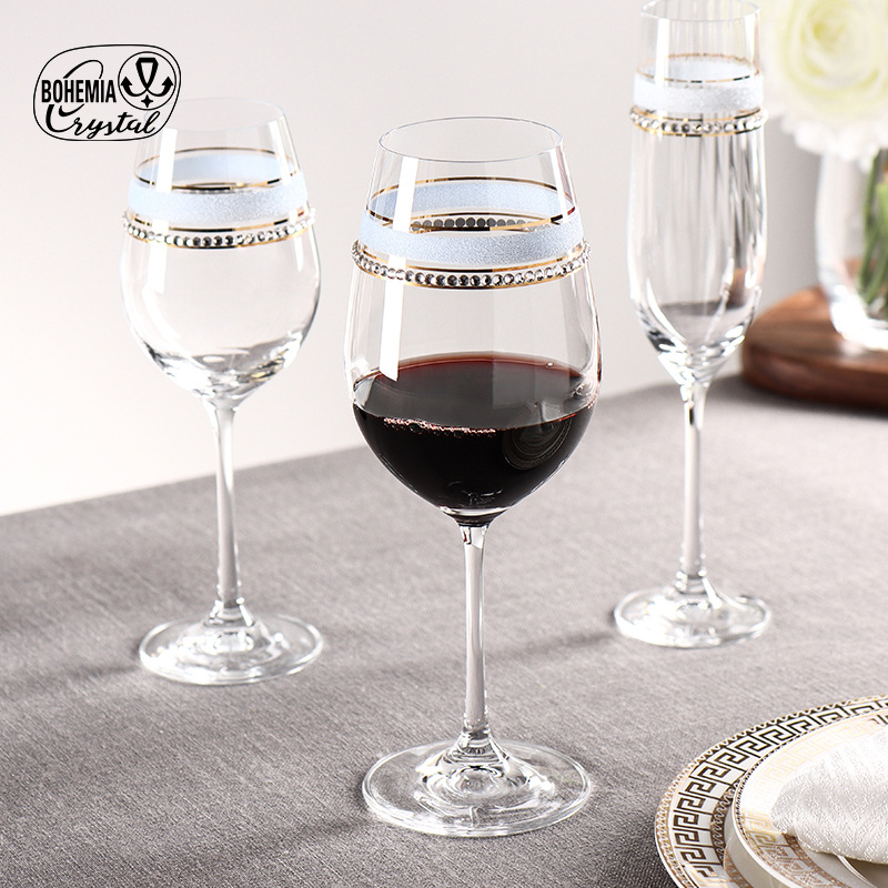 Czech Lexus imported creative European light luxury lead-free crystal cups, new multi-color cups, wine glasses, light home details Picture