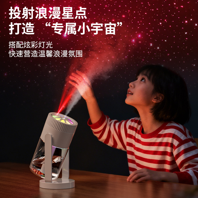 新款满天星摇头加湿器 家用大雾量静音迷你小型车载补水空调加湿详情图3