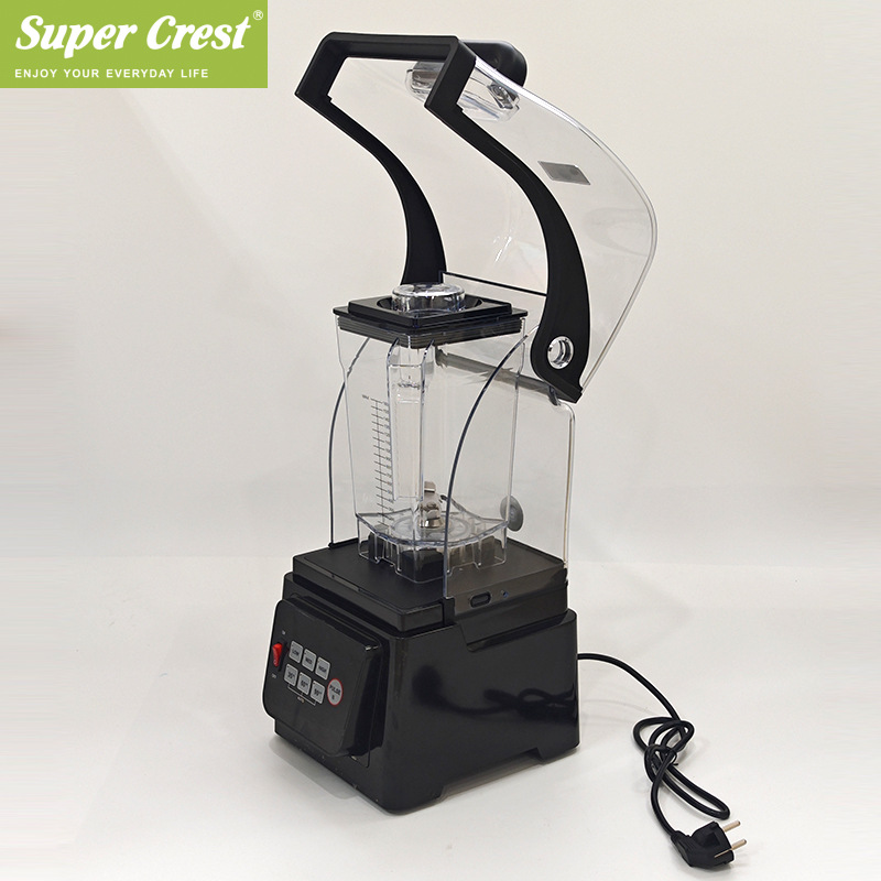 Super Crest沙冰机商用奶茶店料理机静音带罩碎冰机家用榨果汁机 Specification image