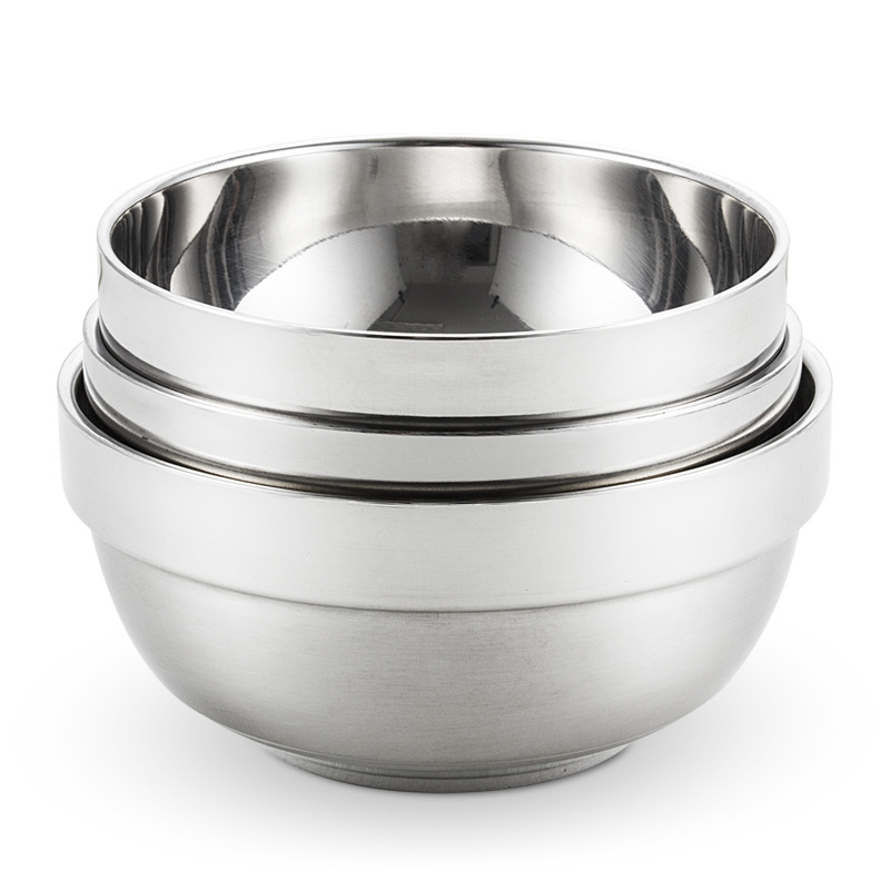 乐氏铂金不304碗双层隔热防烫白金汤碗 中式儿童饭碗 限时免邮产品图