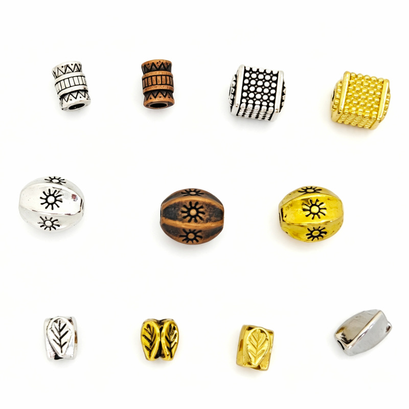 diy silver alloy spacer beads wholesale, keychains, car hangers, accessories, alloy silver loose beads bracelets, stringing beads