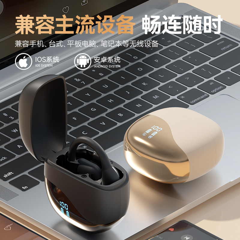 OWS Non-in-ear Bluetooth headphones noise-cancelling wireless ear-hanging dual-ear stereo M62LOGO sporty style ear-hanging style Application Scenario