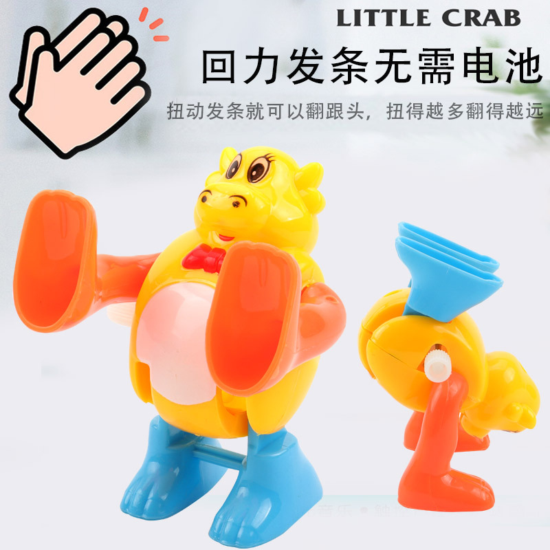 Large somersault heads, somersault buckets, spring-wound small animal winding toys, children's spring-wound novel and unique toys wholesale details Picture