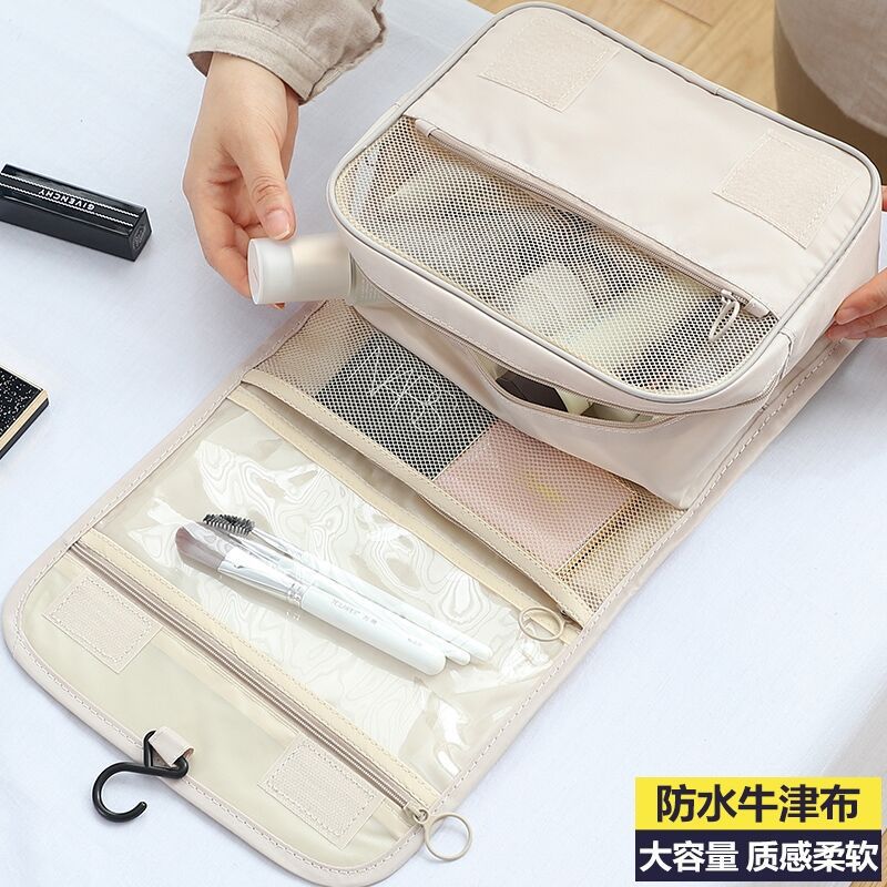 Small-sized portable Korean minimalist and girlish toiletry bag, large-capacity men's makeup bag, hook bag details Picture