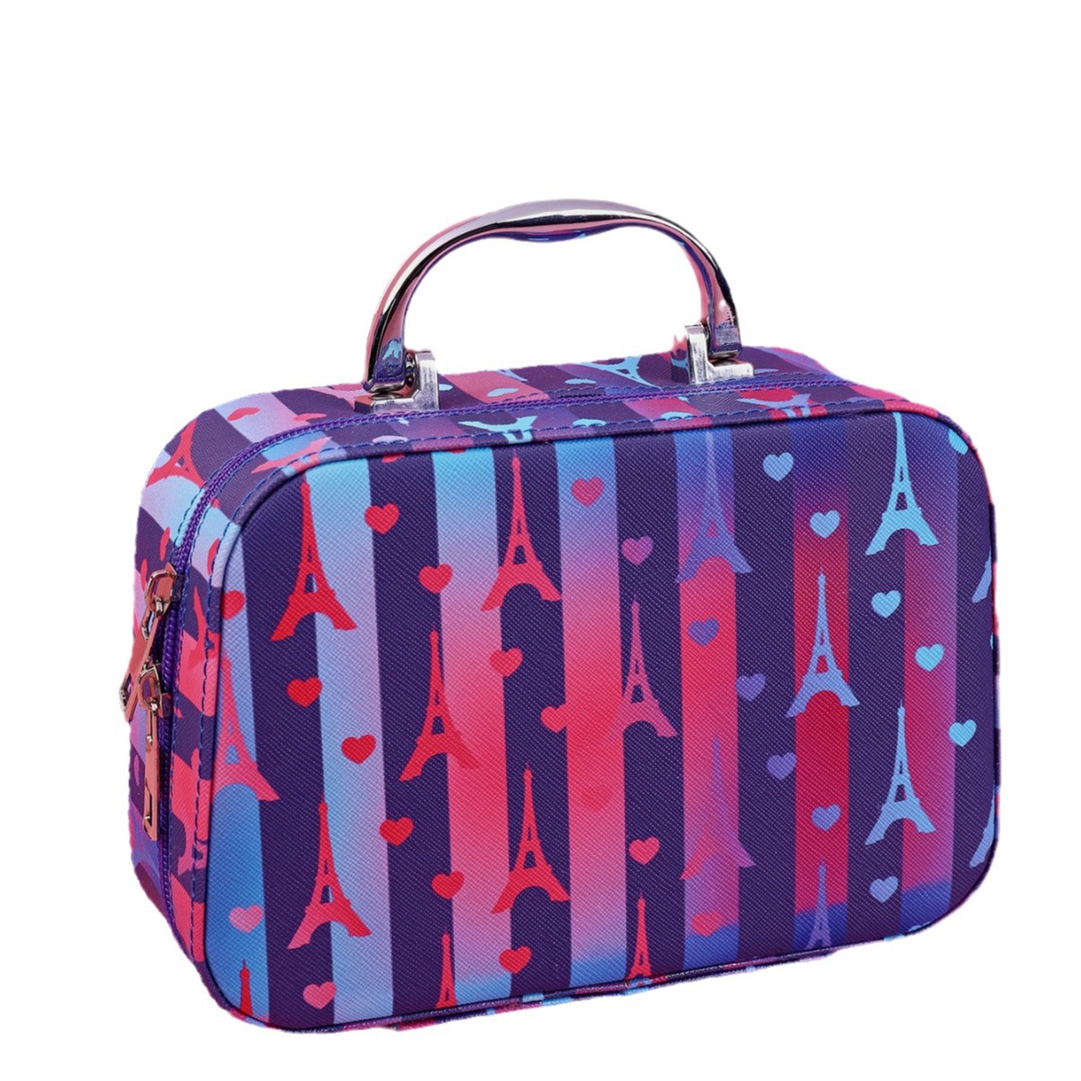 Portable makeup case, children's hand-held makeup bag, princess makeup bag, girl's suitcase, waterproof travel bag, toiletry bag Item Picture