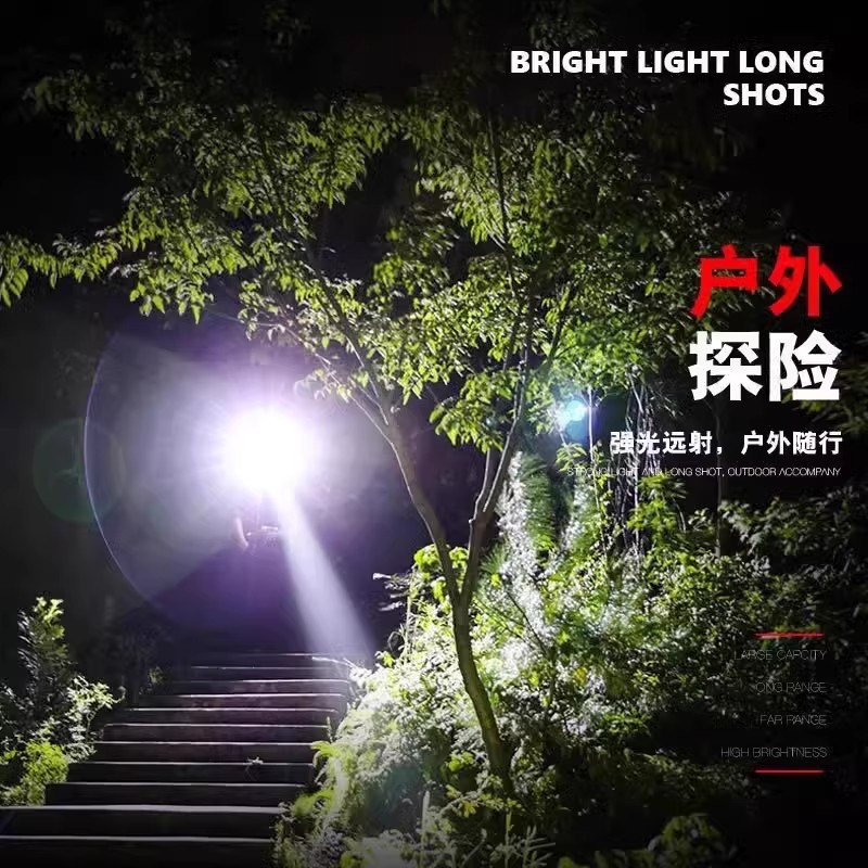 Wholesale gift of LED high-intensity small flashlight, USB rechargeable multi-functional mini student portable lighting work lamp details Picture