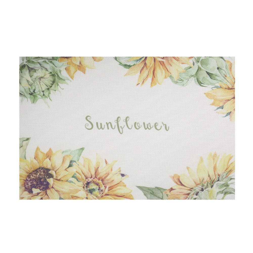 批发PVC西餐垫防滑隔热餐桌垫长方形 印花特斯林餐垫 酒店餐厅塑白底实物图