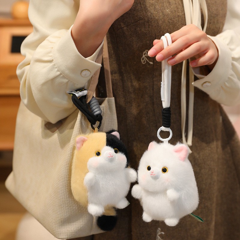 Stress-relieving Cat Tuantuan series pendant dolls, simulated cat figurines, plush children's toys, keychains wholesale