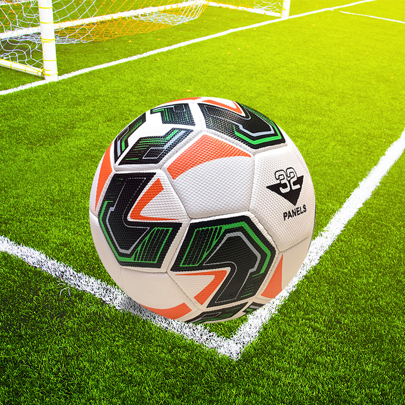 New diamond-patterned football, wear-resistant No. 5 pvc sports outdoor football, creative whirlwind, white machine-sewn student football Application Scenario