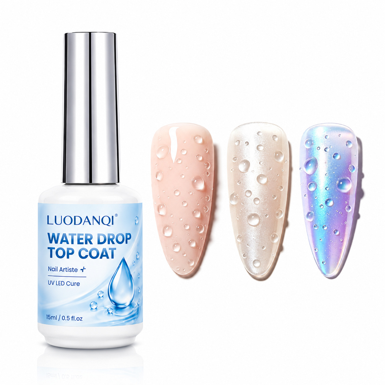 New functional glue droplet seal layer nail art cross-border exclusive, no-wash 3D stereoscopic summer clear and transparent styling factory details Picture