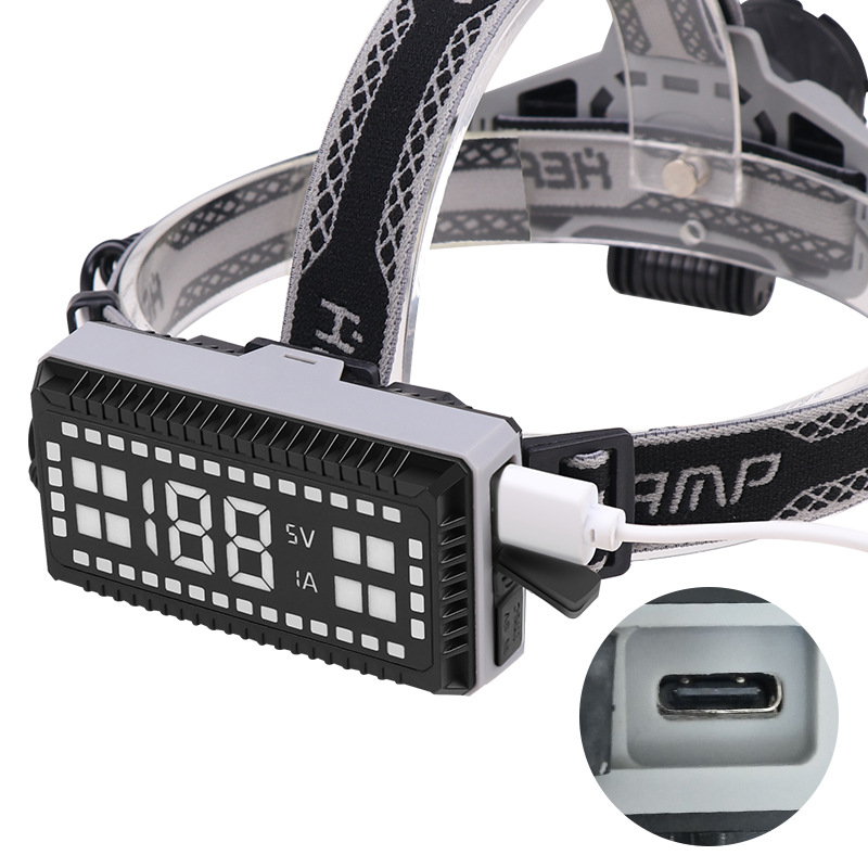 Amazon's new XHP99 LED strong headlight, 9-core zoom head-mounted XHP 70 USB rechargeable headlight Specification image