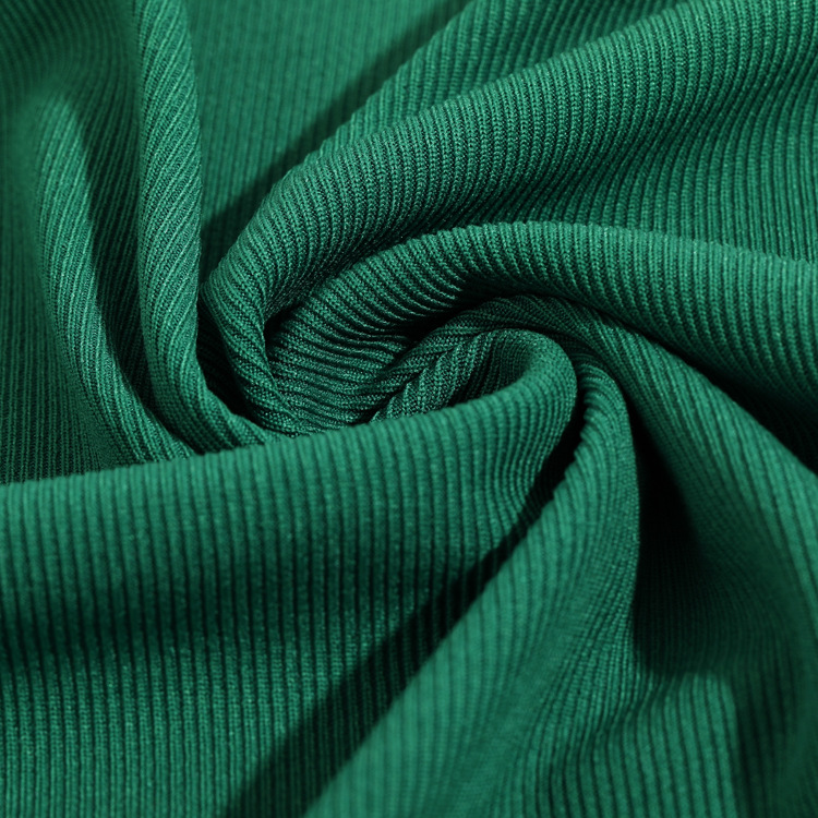 2023 New style knitted ribbed fabric 2*1 cool silk cotton ribbed fabric stretch and drape wide-leg pants vest fabric