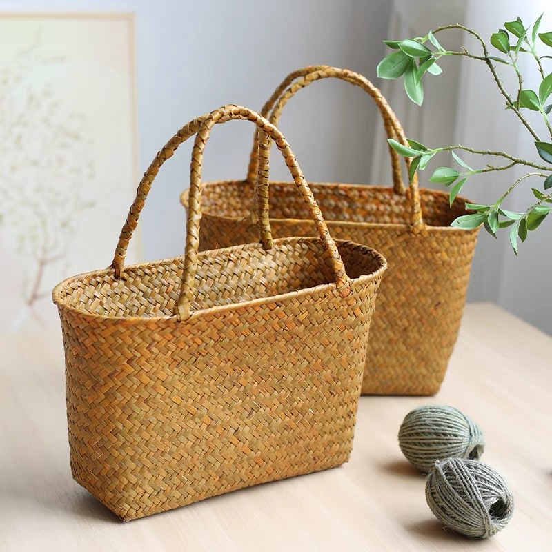 防藤编收纳篮手提编织篮脏衣篓收纳篮家用多功能收纳图