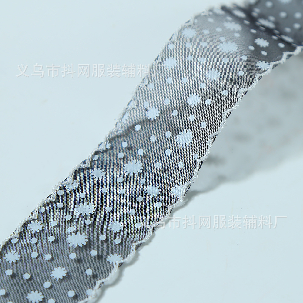 4cm Snowflake Fluttering Handmade diy Bow Ribbon Hair accessory Headwear accessory Ribbon gift box packaging strap wholesale Application Scenario