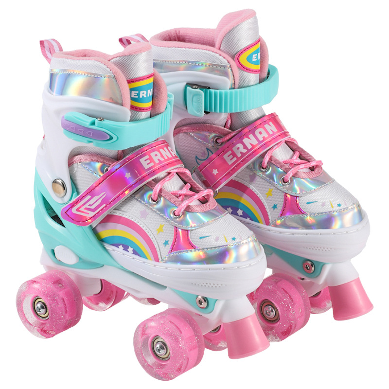 Cross-border roller skates, adult roller skates, children's full set, double-row roller skates, beginners, men and women Item Picture