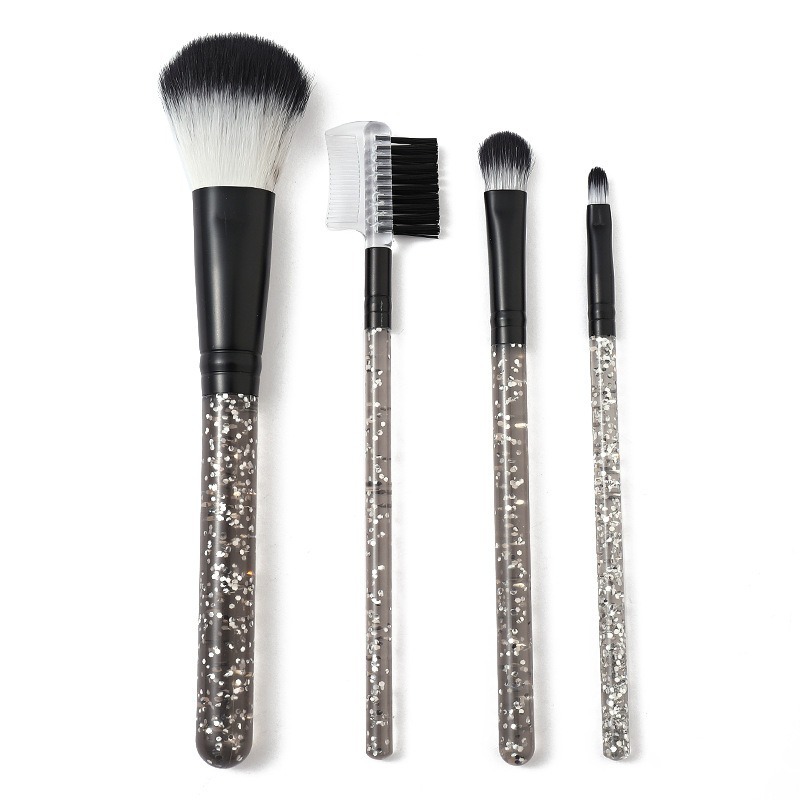 4 portable makeup brushes, factory direct sales. Golden onion powder PS handle soft bristle makeup brushes, a must-have for beginners Item Picture