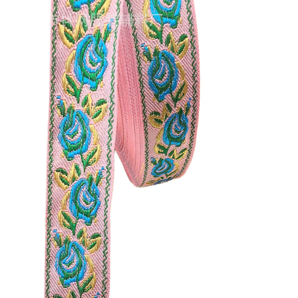 Fabricante 3.1cm estilo étnico jacquard bordado correas adornos para el pelo tocados bolsas bandas laterales rendimiento accesorios de ropa al por mayor Item Picture