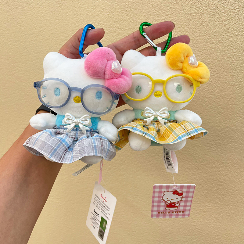hellokitty small pendant, plush toy, keychain, genuine Hello kitty bag pendant, Hello Kitty doll, kt cat