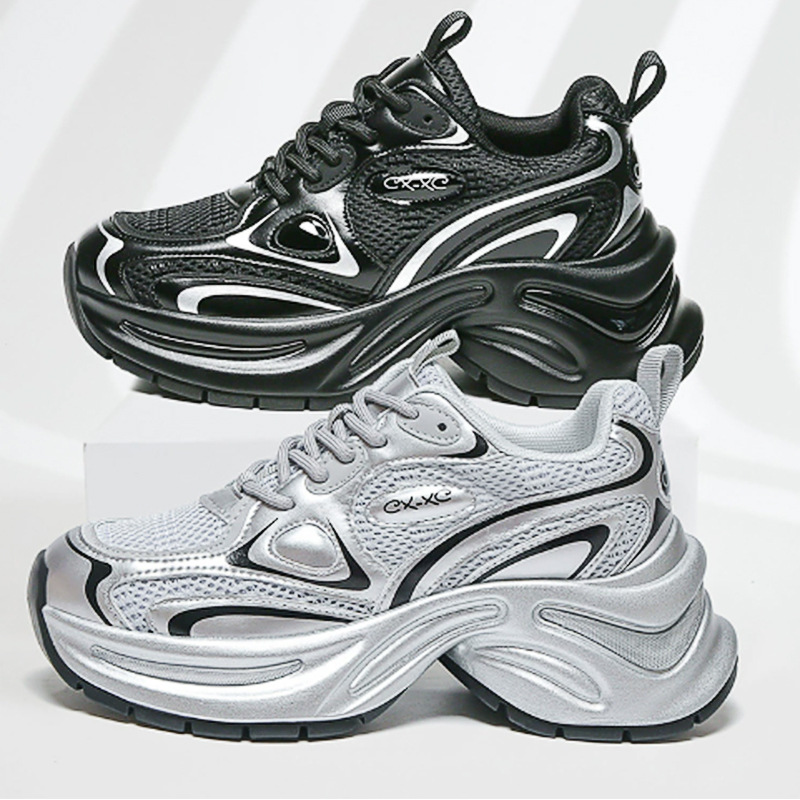 2025秋冬老爹鞋女厚底爆款百搭休闲女鞋防滑增高软底运动轻便鞋子