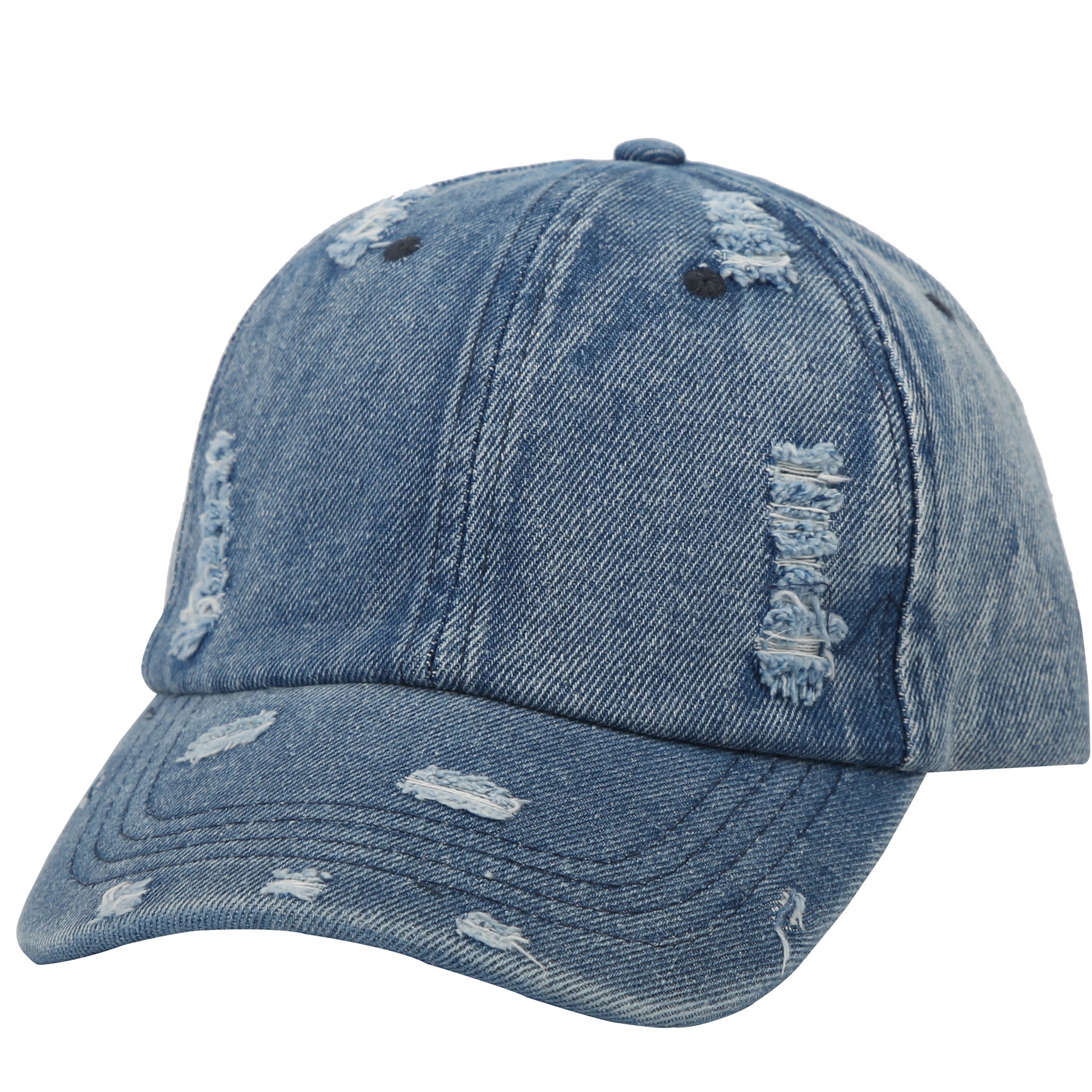 女夏季韩版复古个性做旧破洞棒球帽潮男女百搭软顶遮阳款鸭舌帽