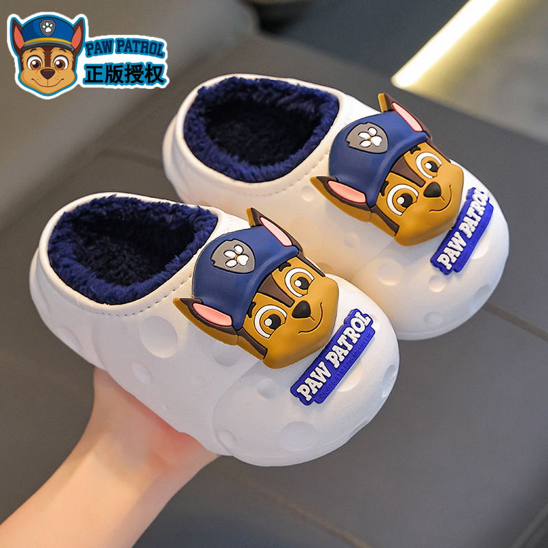 汪汪队立大功秋冬季儿童棉拖鞋男女童保暖加绒防水中小童宝宝棉鞋产品图