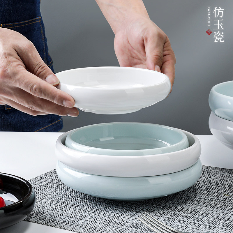 Melamine imitation porcelain small plates, Korean-style round small dish plates, snack plates, creative cold dish small plates for hotel restaurants, commercial use Application Scenario